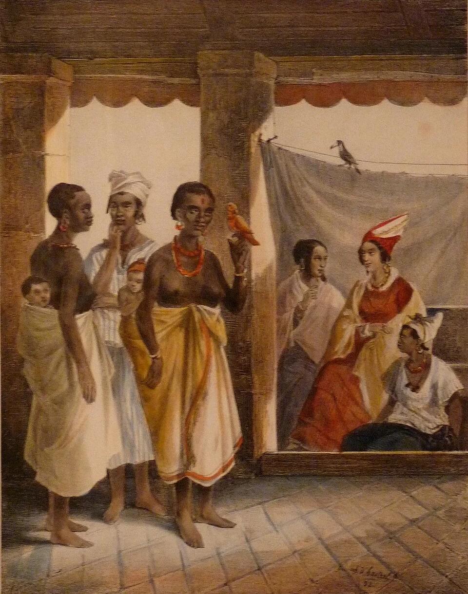 1805-Adolphe D'Hastrel - Un'amante creola e i suoi schiavi